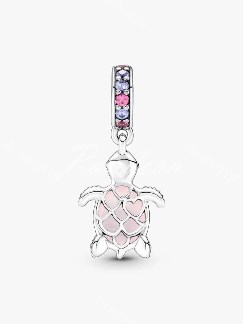 Pandora Murano Glass Pink Sea Turtle Dangle Charm